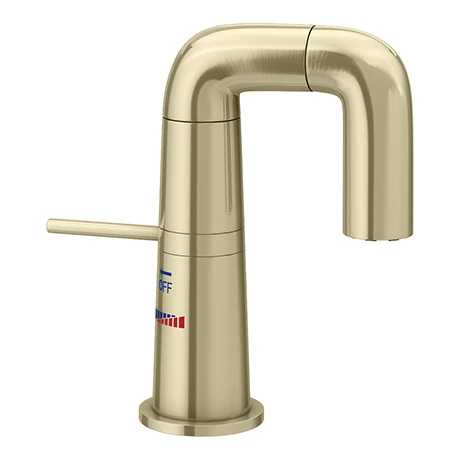 Arezzo Basin Mixer Tap with 360 Degree Rotating Spout Brushed Brass 1 Arezzo Basin Mixer Tap with 360 Degree Rotating Spout Brushed Brass