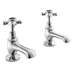 Bayswater Black Crosshead Traditional Basin Taps