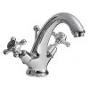 Bayswater Black Crosshead Domed Collar Basin Mixer + Pop-Up Waste