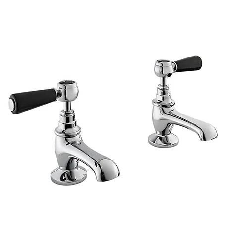 Bayswater Black Lever Traditional Basin Taps 1 Bayswater Black Lever Traditional Basin Taps