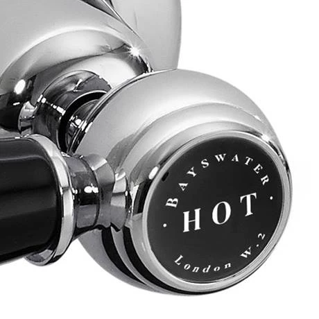 Bayswater Black Lever 3 Tap Hole Deck Basin Mixer + Pop-Up Waste 2 Bayswater Black Lever 3 Tap Hole Deck Basin Mixer + Pop-Up Waste - Image 2