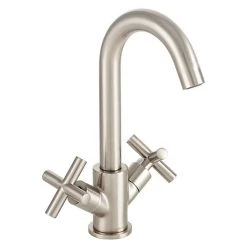 BagnoDesign Ibiza Brushed Nickel Mono Basin Mixer with Pop-up Waste