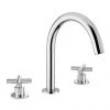 BagnoDesign Ibiza Chrome 3 Hole Deck Mounted Basin Mixer