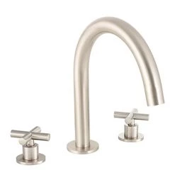 BagnoDesign Ibiza Brushed Nickel 3 Hole Deck Mounted Basin Mixer