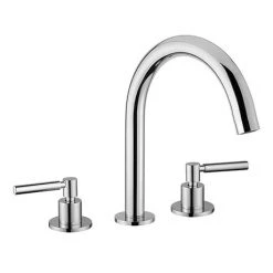 BagnoDesign M-Line Chrome 3 Hole Deck Mounted Basin Mixer