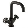 BagnoDesign Revolution Matt Black Mono Basin Mixer with Pop-up Waste