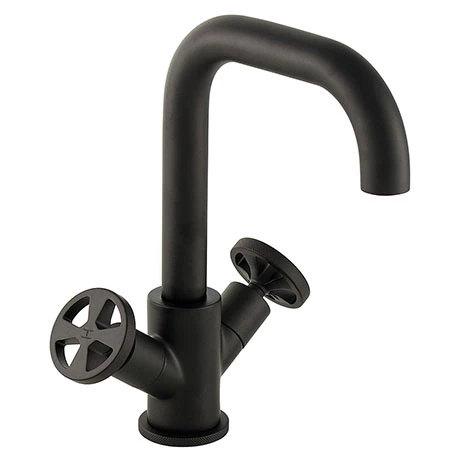 BagnoDesign Revolution Matt Black Mono Basin Mixer with Pop-up Waste 1 BagnoDesign Revolution Matt Black Mono Basin Mixer with Pop-up Waste