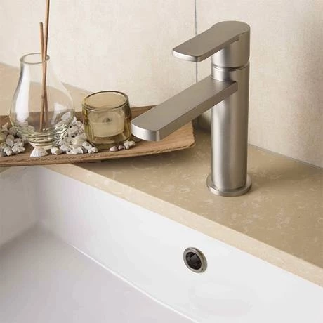 BagnoDesign Teatro Brushed Nickel Mono Basin Mixer 2 BagnoDesign Teatro Brushed Nickel Mono Basin Mixer - Image 2