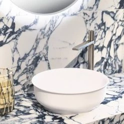 BagnoDesign Toko Brushed Nickel Tall Basin Mixer -Basin Taps Shop BDM TOK 302S NB D3 460