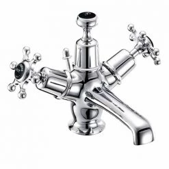 Burlington Birkenhead Black Basin Mixer with Pop-up Waste