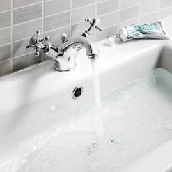 Crosswater - Belgravia Crosshead Monobloc Basin Mixer Tap with Pop-up Waste - BL110DPC 5 Crosswater - Belgravia Crosshead Monobloc Basin Mixer Tap with Pop-up Waste - BL110DPC -Basin Taps Shop BL110DPC D2 460