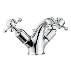 Crosswater - Belgravia Crosshead Monobloc Basin Mixer Tap with Pop-up Waste - BL110DPC