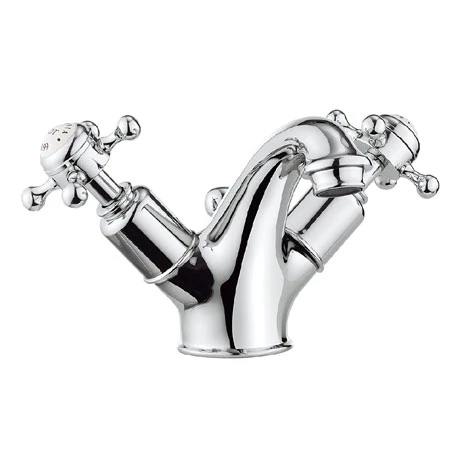 Crosswater - Belgravia Crosshead Monobloc Basin Mixer Tap with Pop-up Waste - BL110DPC 1 Crosswater - Belgravia Crosshead Monobloc Basin Mixer Tap with Pop-up Waste - BL110DPC