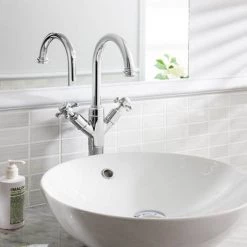 Crosswater - Belgravia Crosshead Tall Monobloc Basin Mixer Tap - Chrome - BL118DNC 6 Crosswater - Belgravia Crosshead Tall Monobloc Basin Mixer Tap - Chrome - BL118DNC -Basin Taps Shop BL118DNC D2 460