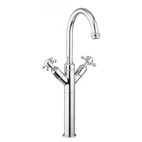 Crosswater - Belgravia Crosshead Tall Monobloc Basin Mixer Tap - Chrome - BL118DNC 1 Crosswater - Belgravia Crosshead Tall Monobloc Basin Mixer Tap - Chrome - BL118DNC