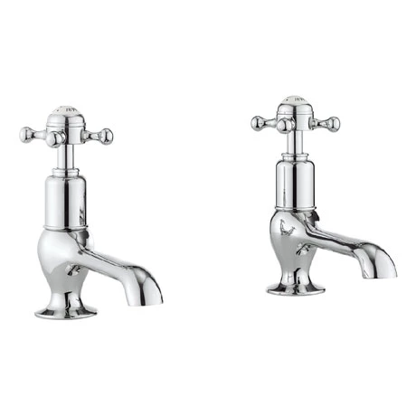 Crosswater - Belgravia Crosshead Long Nose Basin Taps - BL140DNC 1 Crosswater - Belgravia Crosshead Long Nose Basin Taps - BL140DNC