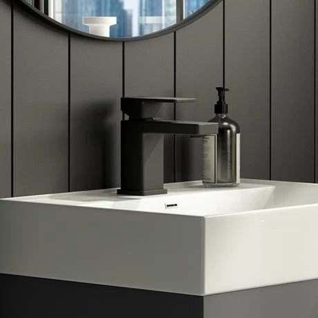 Toreno Modern Black Basin Mono Mixer Tap 2 Toreno Modern Black Basin Mono Mixer Tap - Image 2