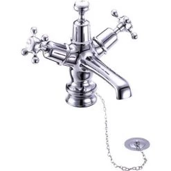 Burlington Claremont Regent - Basin Mixer with Plug and Chain - CLR5