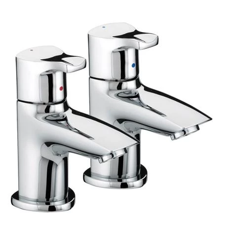 Bristan Capri Contemporary Basin Pillar Taps - Chrome - CAP-1/2-C 1 Bristan Capri Contemporary Basin Pillar Taps - Chrome - CAP-1/2-C