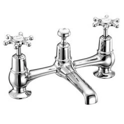 Burlington - Birkenhead 2 Tap Hole Bridge Basin Mixer with Plug & Chain - BI10