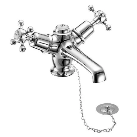 Burlington Claremont Basin Mixer Tap with Plug & Chain Waste - CL5 2 Burlington Claremont Basin Mixer Tap with Plug & Chain Waste - CL5 - Image 2