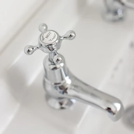 Burlington Claremont - Chrome 3" Basin Taps - CL1 2 Burlington Claremont - Chrome 3" Basin Taps - CL1 - Image 2