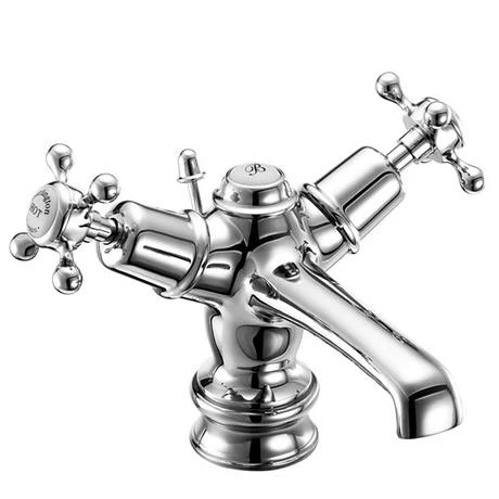 Burlington Claremont Regent - Chrome Basin Mixer Tap with Pop Up Waste - CLR4 2 Burlington Claremont Regent - Chrome Basin Mixer Tap with Pop Up Waste - CLR4 - Image 2
