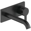 Duravit C.1 Wall Mounted Single Lever Basin Mixer - Matt Black - C11070003046