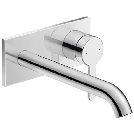 Duravit C.1 Wall Mounted Long Spout Single Lever Basin Mixer - Chrome - C11070004010 1 Duravit C.1 Wall Mounted Long Spout Single Lever Basin Mixer - Chrome - C11070004010