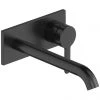 Duravit C.1 Wall Mounted Long Spout Single Lever Basin Mixer - Matt Black - C11070004046