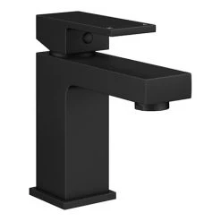 Arezzo Square Matt Black Basin Mono Mixer Tap