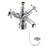 Burlington Claremont Regent Black Basin Mixer with Plug & Chain Waste