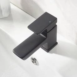 Bristan Cobalt Black Mono Basin Mixer with Clicker Waste 8 Bristan Cobalt Black Mono Basin Mixer with Clicker Waste -Basin Taps Shop COB BAS BLK D2 460