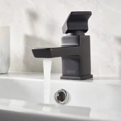 Bristan Cobalt Black Mono Basin Mixer with Clicker Waste 9 Bristan Cobalt Black Mono Basin Mixer with Clicker Waste -Basin Taps Shop COB BAS BLK D3 460