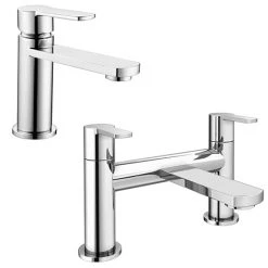 Brooklyn Modern Chrome Bathroom Taps Package
