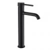 Arezzo Round Matt Black High Rise Mono Basin Mixer Tap