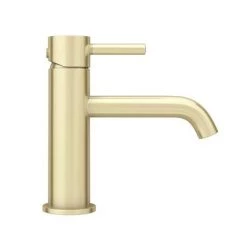 Arezzo Round Brushed Brass Basin Mono Mixer Tap -Basin Taps Shop CT022 BB n d3 460