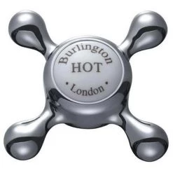 Burlington - Claremont Regent 2TH Bridge Curved Spout Basin Mixer (230mm centers) w Invisible Overflow -Basin Taps Shop Claremont 375 1