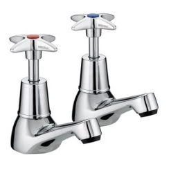 Bristan - Design Utility Crosshead Basin Taps - Chrome - VAX-1/2-C
