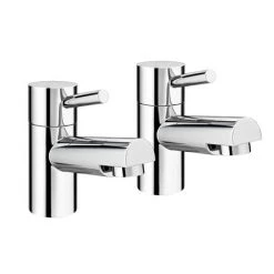 Cruze Contemporary Basin Pillar Taps - Chrome