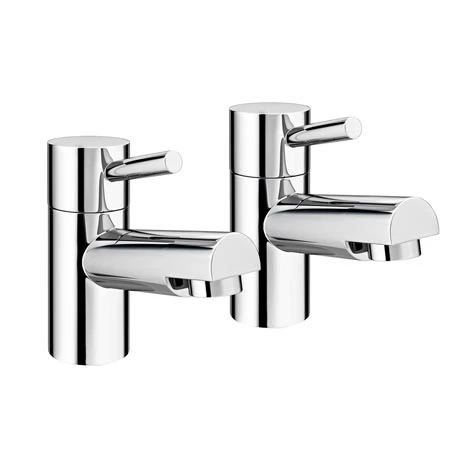 Cruze Contemporary Basin Pillar Taps - Chrome 1 Cruze Contemporary Basin Pillar Taps - Chrome