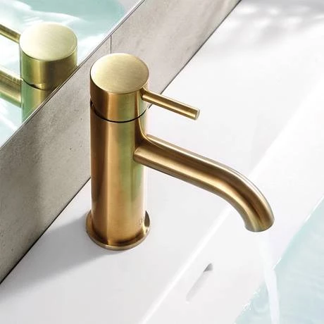 JTP Vos Brushed Brass Single Lever Basin Mixer 2 JTP Vos Brushed Brass Single Lever Basin Mixer - Image 2
