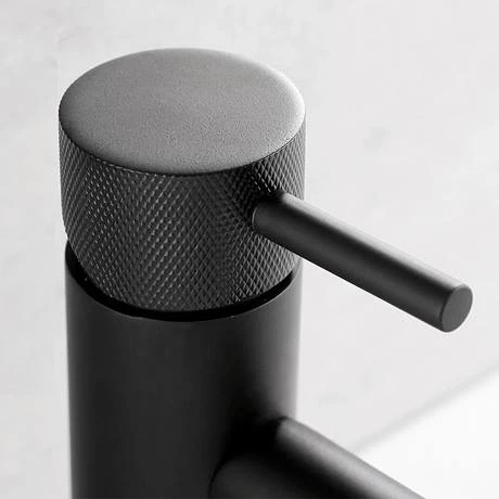 JTP Vos Matt Black Single Lever Basin Mixer with Designer Handle 2 JTP Vos Matt Black Single Lever Basin Mixer with Designer Handle - Image 2