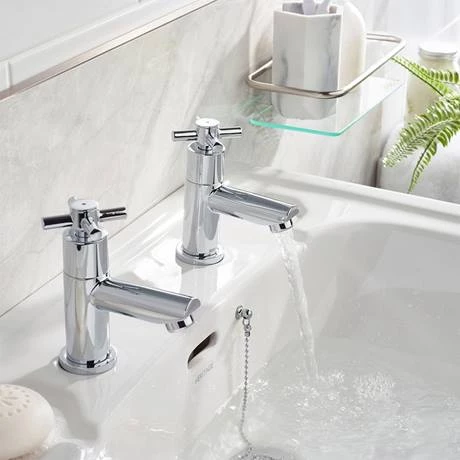 Bristan - Decade Contemporary Basin Taps - Chrome - DX-1/2-C 2 Bristan - Decade Contemporary Basin Taps - Chrome - DX-1/2-C - Image 2