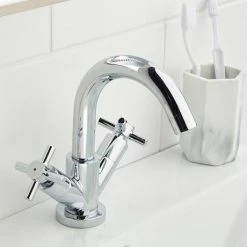 Bristan - Decade Contemporary Basin Mixer - Chrome - DX-BAS-C -Basin Taps Shop DX BAS C D2 460