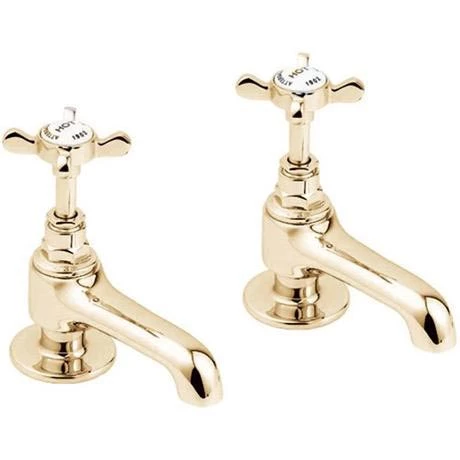Deva Coronation Basin Taps - Gold 1 Deva Coronation Basin Taps - Gold