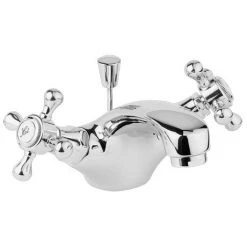 Deva Tudor Basin Mixer Tap with Pop Up Waste - Chrome - TUD113