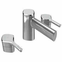 Bristan Flute 3 Hole Basin Mixer with Clicker Waste 7 Bristan Flute 3 Hole Basin Mixer with Clicker Waste -Basin Taps Shop FLT 3HBAS C D3 460