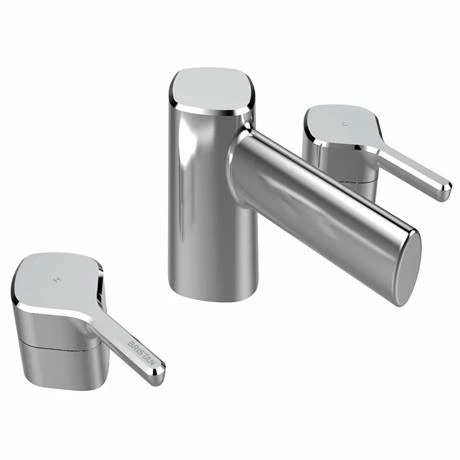Bristan Flute 3 Hole Basin Mixer with Clicker Waste 4 Bristan Flute 3 Hole Basin Mixer with Clicker Waste - Image 4