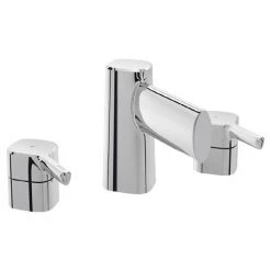 Bristan Flute 3 Hole Basin Mixer with Clicker Waste